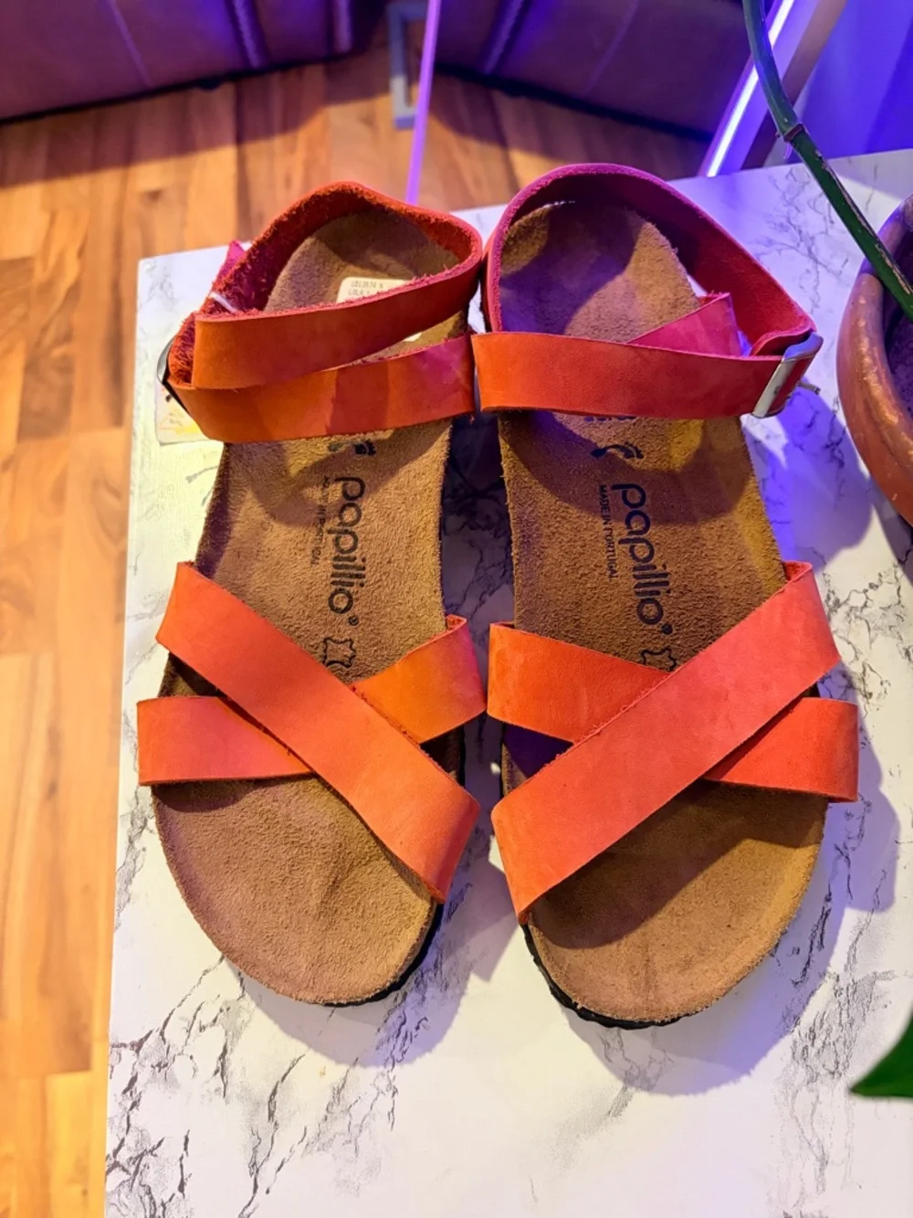 Papillio Coral Crisscross Ankle-Strap Wedge Sandal - Picture 2 of 8